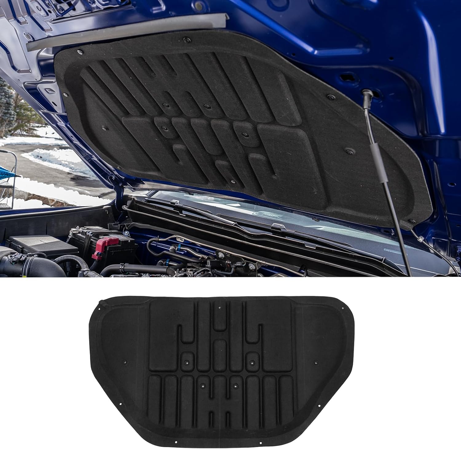 Soundproof Mat Compatible with 2024 2025 Toyota Tacoma 2025 Toyota 4Runner PET Felt Engine Hood Heat Insulation Shield Sound Protective Pad Foam Insulation for 2024 Tacoma Accessories